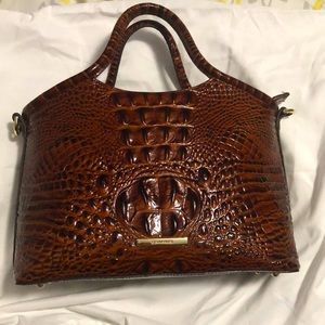 Brahmin Women Medium Leather Satchel (Brown)